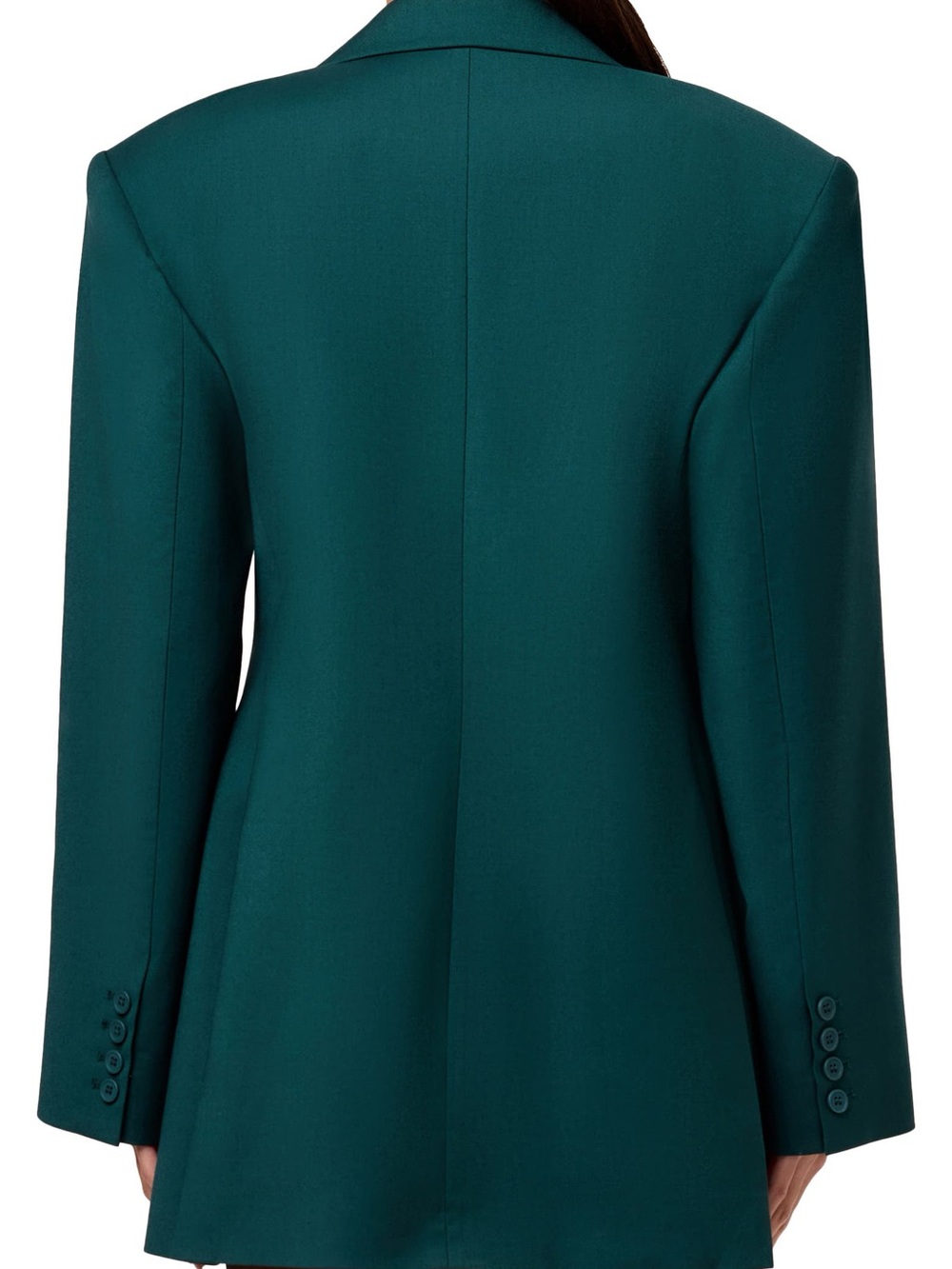 NWT Naked Wardrobe Sz M Oversize Long Sleeve Blazer Dress Deep Teal Blue - Picture 2 of 10